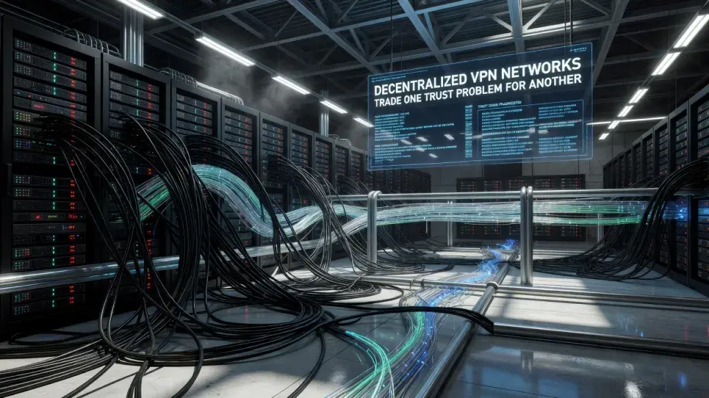 Decentralized VPN Networks Trade One Trust Problem for Another